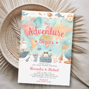 Unser Abenteuer beginnt mit der Kinderdusche der W Einladung