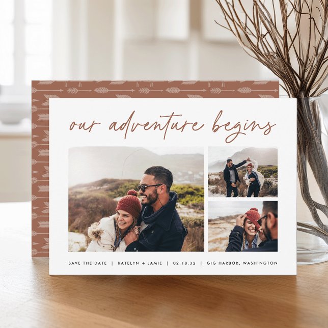Unser Abenteuer beginnt | Multi-Foto Save The Date (Von Creator hochgeladen)