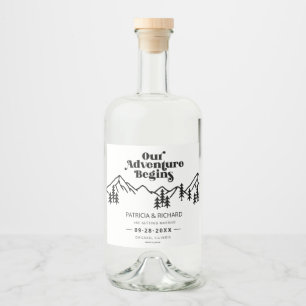 Unser Abenteuer Beginnt Outdoor-Hochzeit Save The  Alkoholflaschenetikett
