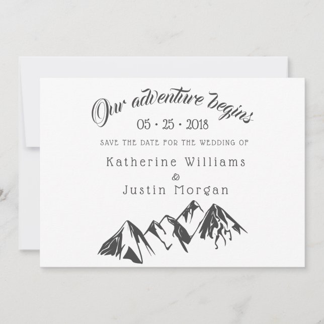 Unser Abenteuer beginnt ⎥ Save the Date Fotokarte (Vorderseite)