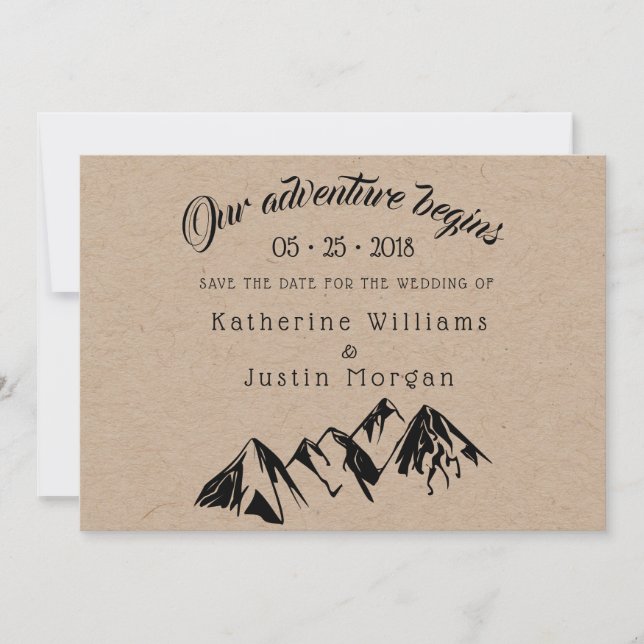 Unser Abenteuer beginnt ⎥ Save the Date Fotokarte (Vorderseite)