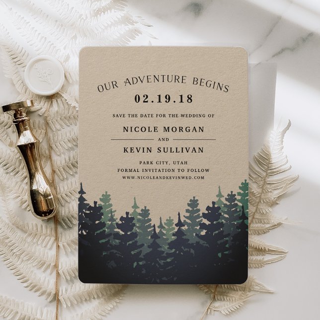 Unser Abenteuer beginnt | Winterwald Save the Date (Von Creator hochgeladen)