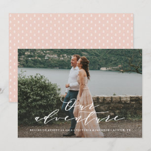 Unser Abenteuer Save the Date Foto Ankündigung