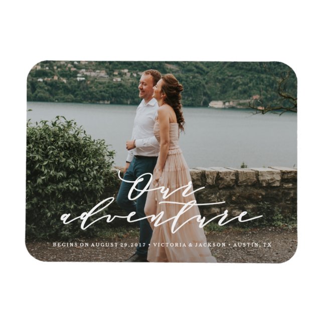 Unser Adventure Save the Date Foto Magnet (Horizontal)