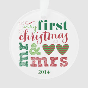 Unser allererstes Weihnachten als Herr u. Frau Ornament
