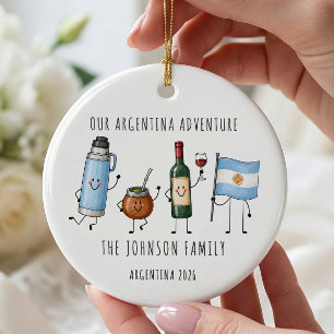 Unser Argentinien-Abenteuer Familienornament Keramik Ornament