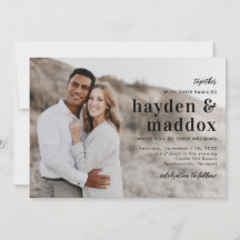 Unser Augenblick Einfaches elegantes Foto Hochzeit