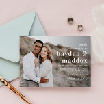 Unser Augenblick Einfaches elegantes Foto Hochzeit Einladung<br><div class="desc">Einfach elegante Einladung für Ihren besonderen Tag. Besuchen Sie unsere Website unter www.berryberrysweet.com für stilvolle Schreibwaren-Designs und personalisierte Geschenke.</div>
