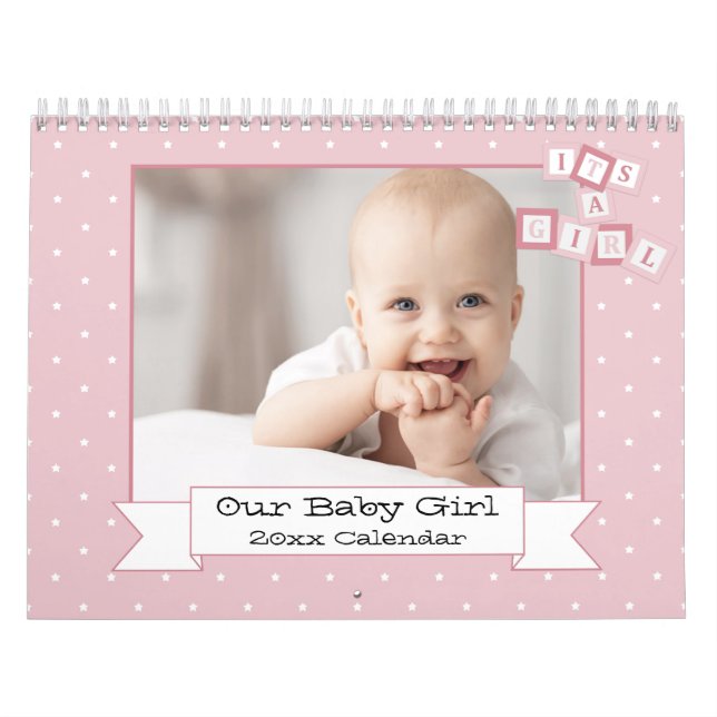 Unser Baby Girl Custom Foto Kalender (Titelbild)