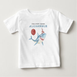 Unser Baby Hai 1. Geburtstag unter dem Meer T-shirt
