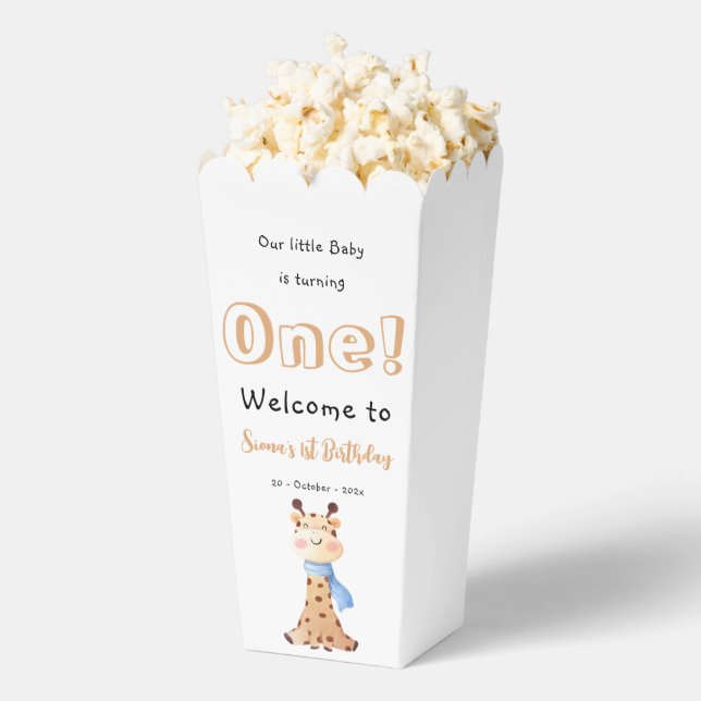 Unser Baby macht einen Niedlichen Giraffe 1. Gebur Geschenkschachtel (Geplatzt)