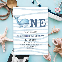 Unser Baby Whale 1. Geburtstag unter dem Meer Einladung