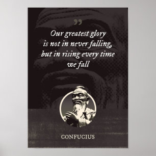 Unser bester Ruhm besteht nicht darin, nie zu fall Poster