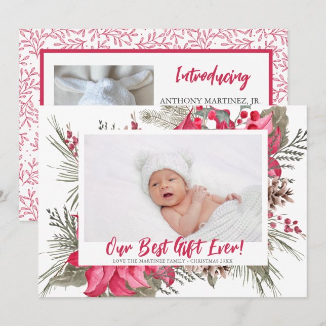 Unser bestes Geschenk für jedes Baby Ankündigung (Vorne/Hinten)