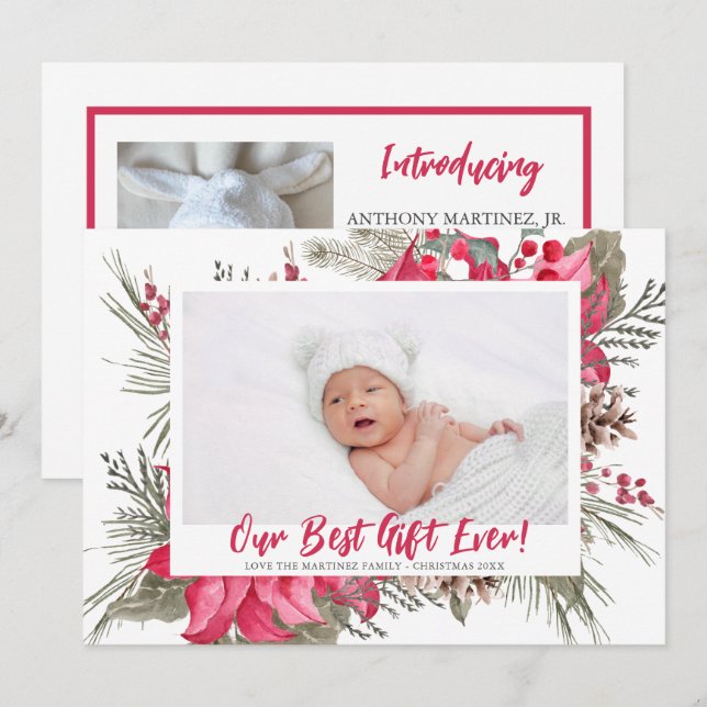 Unser bestes Geschenk für jedes Baby Ankündigung (Vorne/Hinten)