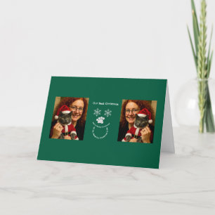Unser Bestes Weihnachten ,Katzenfoto anpassen Karte