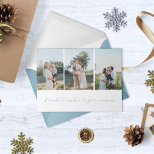 Unser Bestes wünscht mehrere Fotos Feiertagskarte