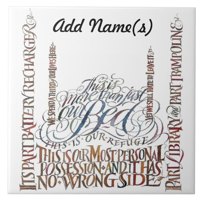 Unser Bett hat keine falsche Seite Fliese (Vorderseite)