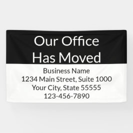 Unser Büro hat das Geschäft schwarz und weiß gemac Banner