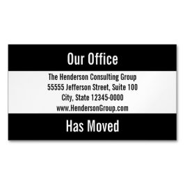 Unser Büro hat das Moving Announcement-Template ve Magnetische Visitenkarte