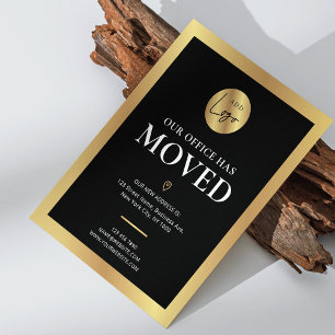 Unser Büro hat das Schwarz-Gold-Logo um eine neue  Postkarte