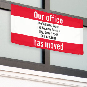 Unser Büro hat die Ankündigung rot und weiß versch Banner