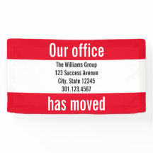 Unser Büro hat die Ankündigung rot und weiß versch