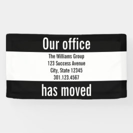 Unser Büro hat die Ankündigung Schwarz-Weiß versch Banner