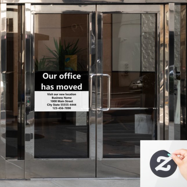 Unser Büro hat die Ankündigung von Black Moving üb Fensteraufkleber (Büro Tür)