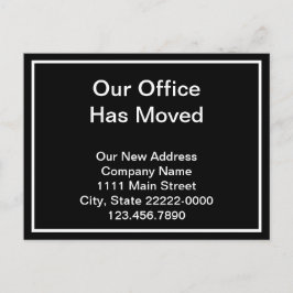 Unser Büro hat die Schwarz-Weiß-Ankündigung versch Ankündigungspostkarte