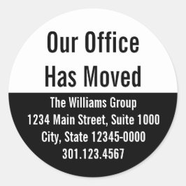 Unser Büro hat die Schwarz-Weiß-Ankündigung versch Runder Aufkleber