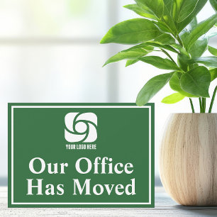 Unser Büro ist umgezogen Geschäft Logo Ankündigung