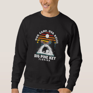 Unser Camp Unsere Regeln Big Pine Key Camping Flor Sweatshirt