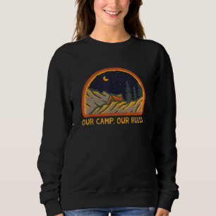 Unser Camp Unsere Regeln Sommer Wildtiere tropisch Sweatshirt
