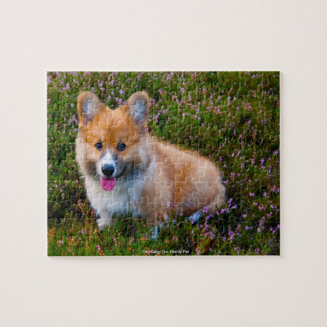 Unser Corgi unser Haustier Puzzle (Horizontal)