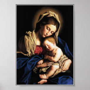 Unser Dame und das Kind Jesus Poster