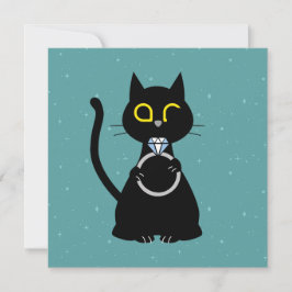 UNSER DATUM gerettet - Funny Cat Wedding Card Einladung