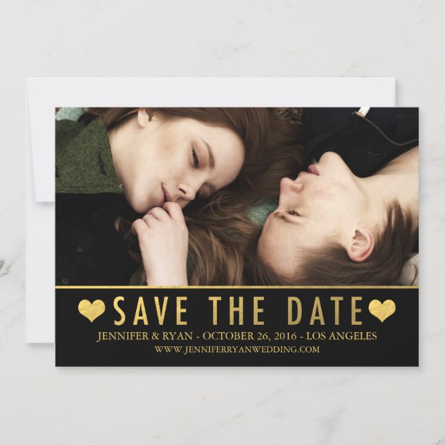UNSER DATUM gerettet | SAVE THE DATE GOLD (Vorderseite)