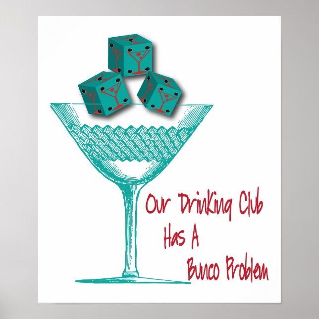 Unser Drink-Club hat ein Bunco-Problem Poster (Vorne)