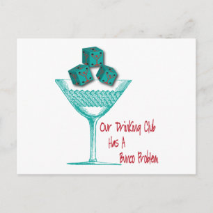 Unser Drink-Club hat ein Bunco-Problem Postkarte