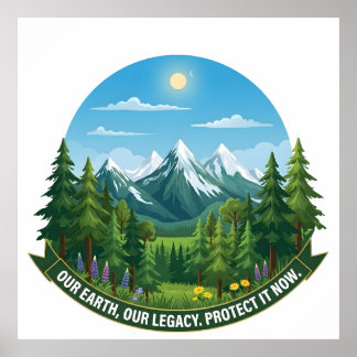 Unser Erde & Vermächtnis Natur Landschaft Öko-Bewu Poster