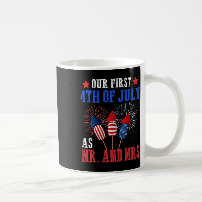 Unser erster 4. Juli als Herr Patriot Couple Hus Kaffeetasse (Rechts)