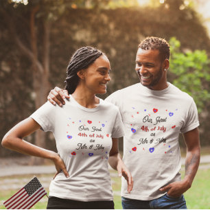 Unser erster 4. Juli als Mr. & Mrs. T - Shirt
