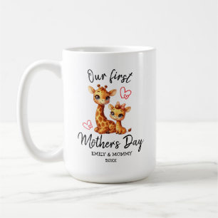 UNSER ERSTER MUTTERTAG BABY&MAMA GIRAFFE KAFFEETASSE