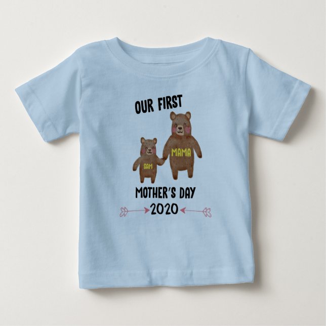 Unser erster Muttertag Baby T-shirt (Vorderseite)