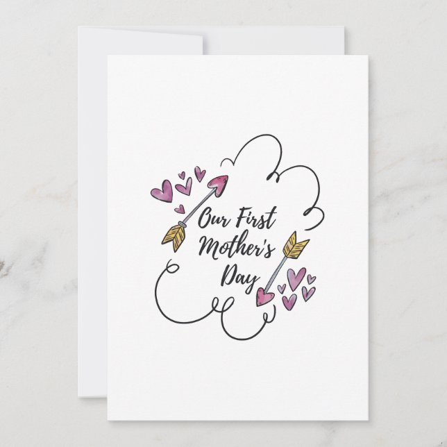 Unser erster Muttertag Karte (Vorderseite)