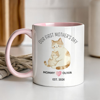 Unser erster Muttertag Mama und Babykatze Kaffeeta Tasse