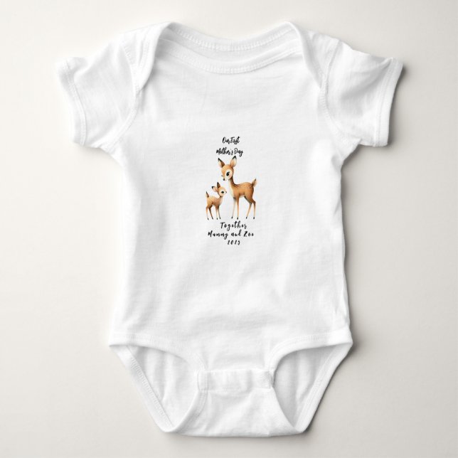 Unser erster Muttertag zusammen Baby Strampler (Vorderseite)