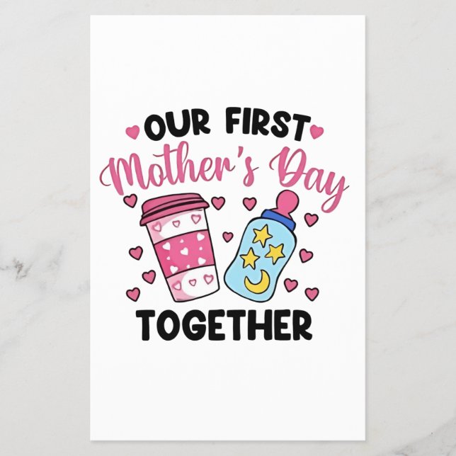 Unser erster Muttertag zusammen Paare heiraten Flyer (Vorne)