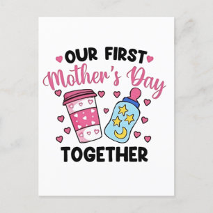 Unser erster Muttertag zusammen Paare heiraten Postkarte